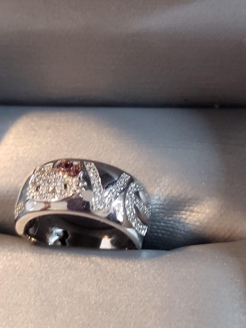 Sanrio Sterling Silver 925 Rare RARE ! Hello Kitty LOVE CZ Ring size Sz 5